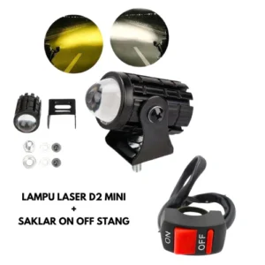 Gunungmas Paket Lampu Tembak D2 Mini Led Laser Universal